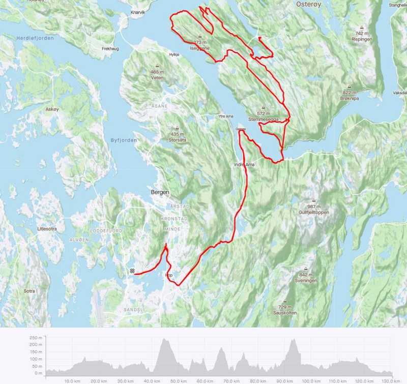 Sykkel rute til Osterøy
